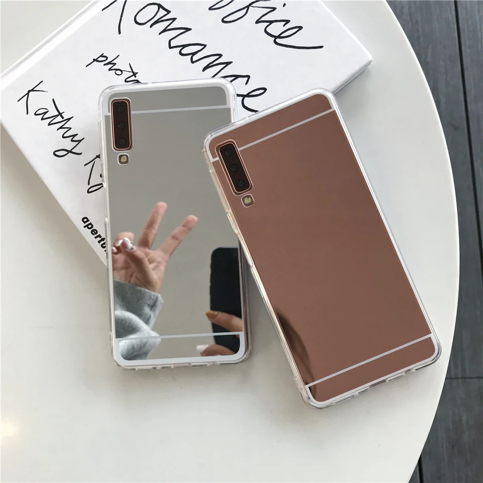 Mirror TPU Case For Samsung Galaxy A50 Cover Soft S10 Plus S10E S8 S9 Note 9 8 A7 A6 A8 J4 J6 J8 2018 A30 M10 M20 |