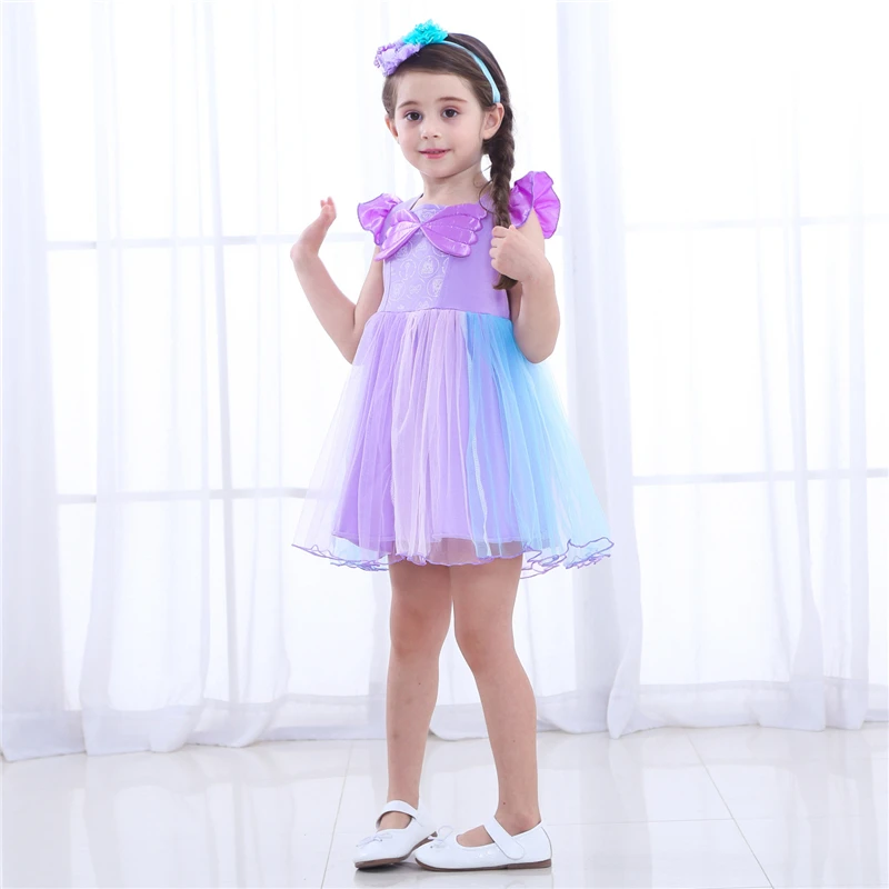 Girls Cute Cartoon Princess Dress Kids Tangled Rapunzel Halloween Cosplay Costume Children Summer Clothing | Детская одежда и