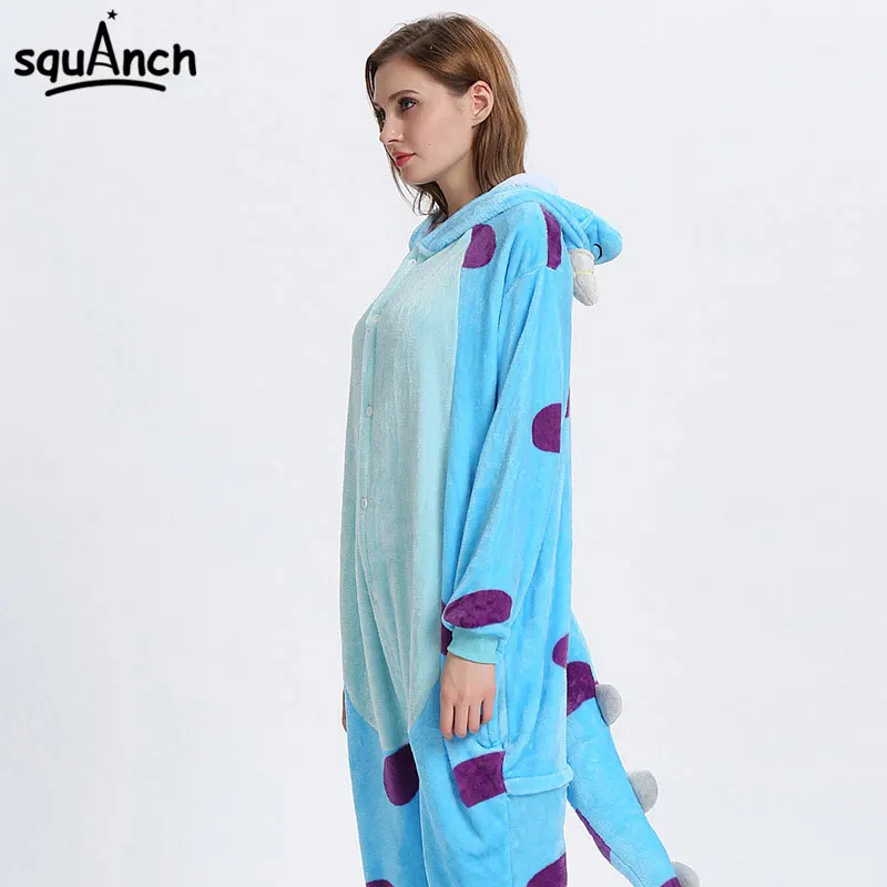 Sullivan Monster Onesies Мультяшные животные Салли кигурумис для женщин мужчин девочек