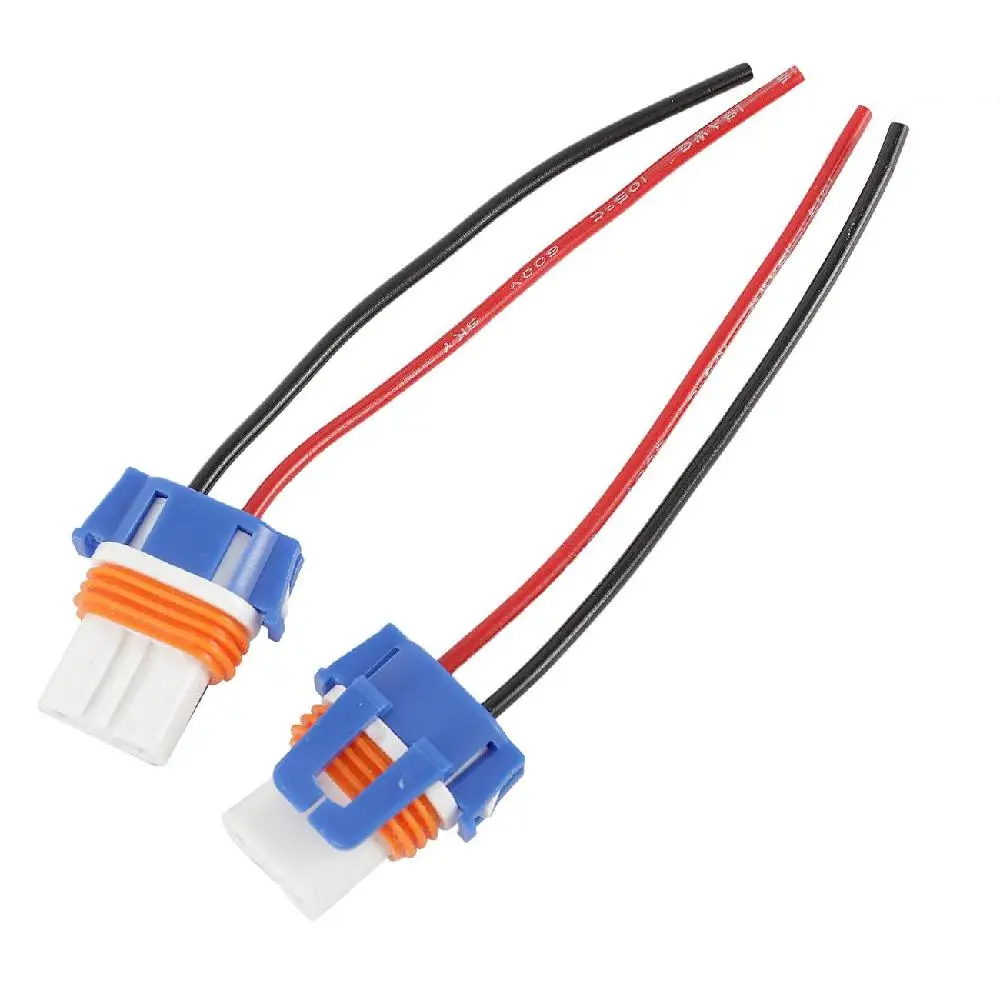 Oslamp 2x H1 H4 H7 H11 9006 Автомобильный светодиодный керамический держатель для фар, удлинитель автомобильного провода, галогенный адаптер, разъем для лампы