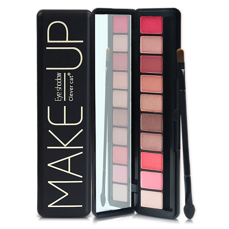 Бренд 10 цвета Палетка теней матовый жемчуг Мода натуральный блеск голый макияж