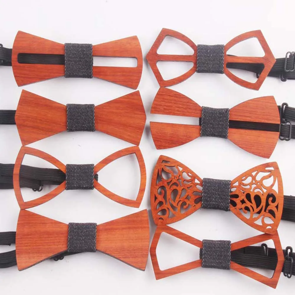 

Fashion Western Special Wood Gentleman Bow Ties Handmade Butterfly Wedding Party Bow Ties Butterfly Wooden Unique Tie for Man