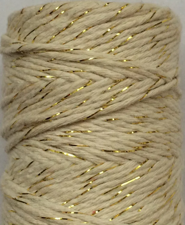 natural gold 1 шт добавить все виды металлический хлопковый шпагат Бейкера для упаковки подарков(11 видов цветов), Золотой шпагат, металлическая катушка по EMS - Цвет: natural gold