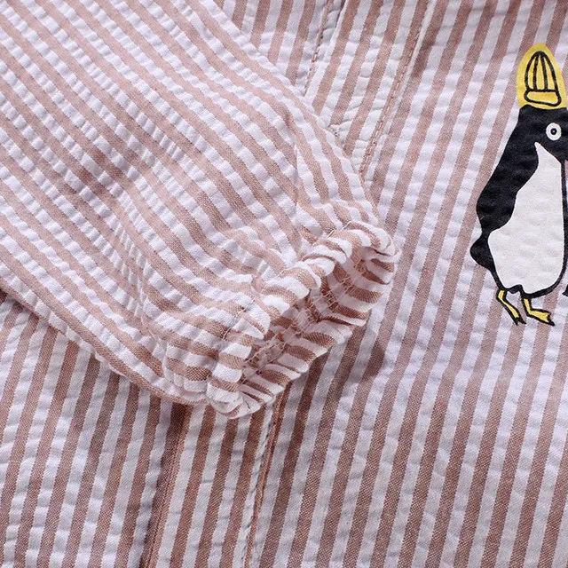 2019 комбинезон с лацканами в полоску для новорожденных девочек и мальчиков