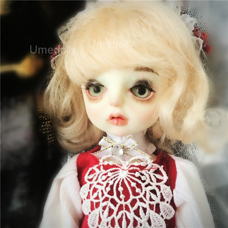 1 комплект Ретро красное платье + головной убор чокер для 1/6 BJD 1/8 Blyth Licca кукла Azone