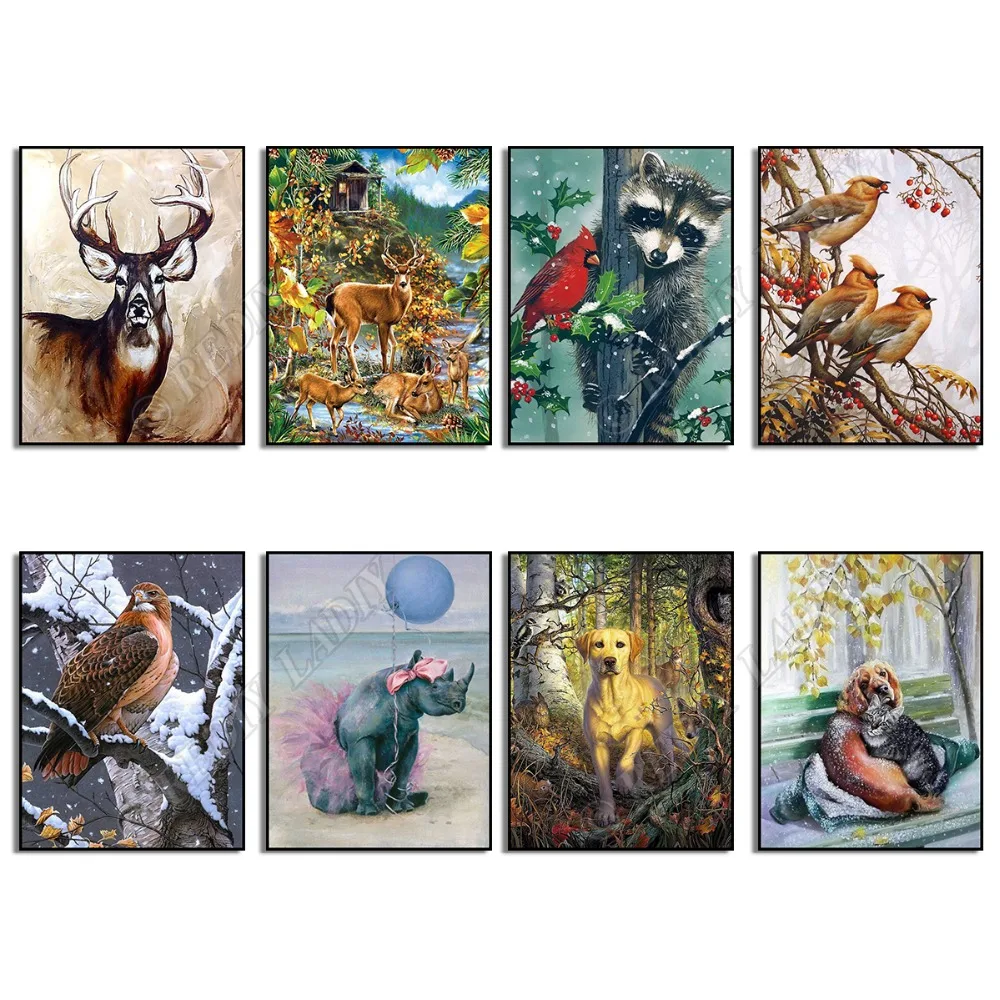 Камни в форме ромба/Набор для рисования с круглыми камнями и полотном картина