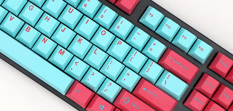 BGKP Miami Doubleshot PBT Keycaps верхняя боковая печать 108 клавиш 87Key 61Key для Cherry MX переключатели
