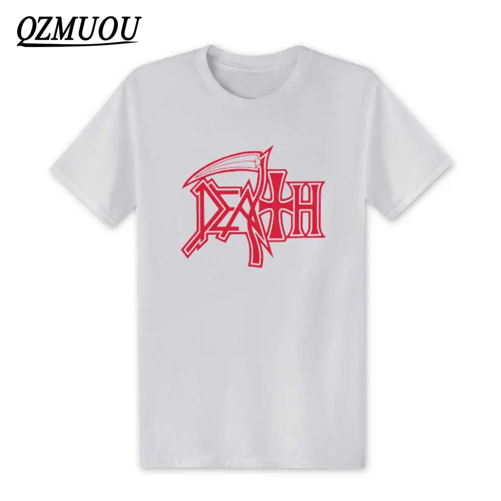 Новинка, футболка "DEATH", рок-группа, тяжелый металл, мужская повседневная футболка с круглым вырезом и коротким рукавом, хлопок, Мужская футболка, высокое качество, XS-XXL - Цвет: White2