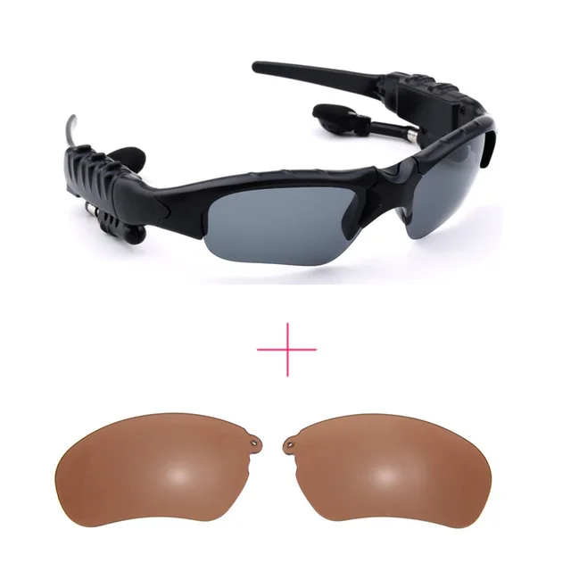Add Brown Lense GutsyMan модные спортивные стерео беспроводные Bluetooth 4,1 гарнитура телефон поляризованные солнцезащитные очки для вождения/mp3 очки для верховой езды - Цвет: Add Brown Lense