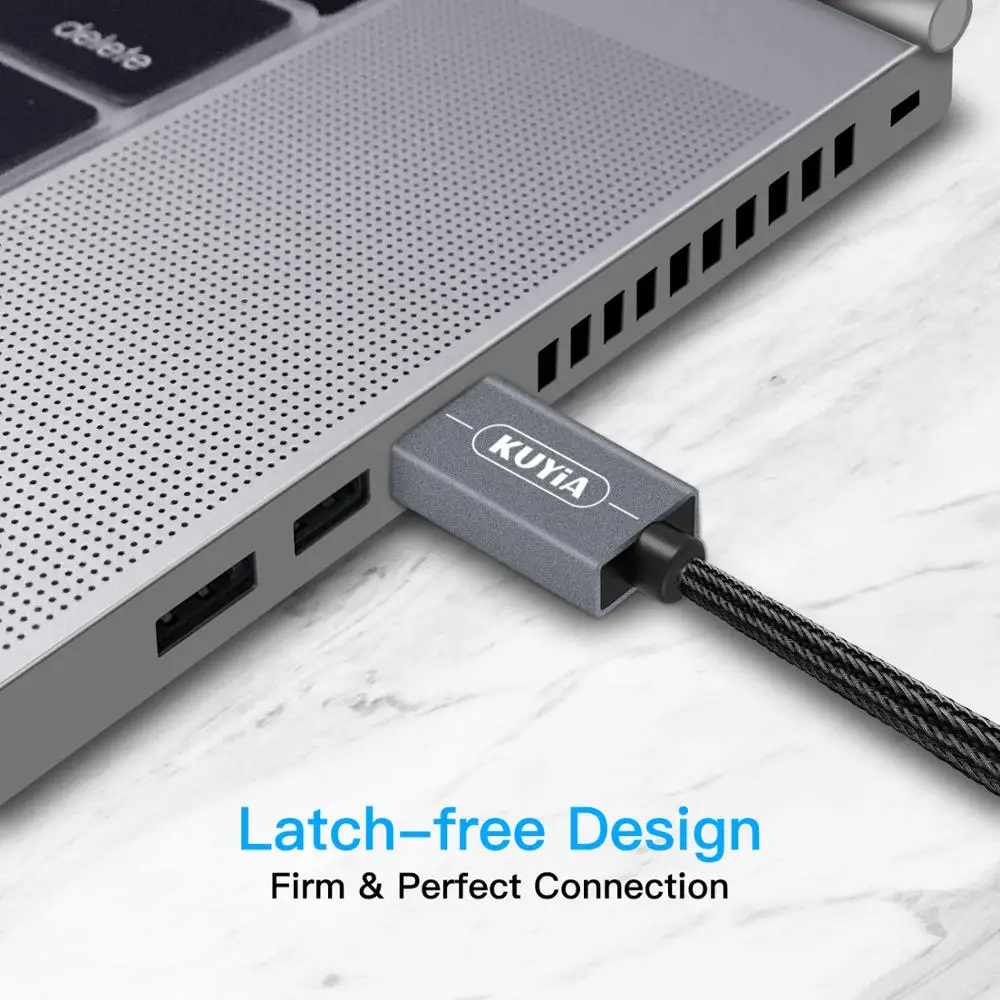 Кабель DisplayPort to 2 м DP (DP V1.2) аудио и видео кабель KUYiA нейлоновый позолоченный для Lenovo