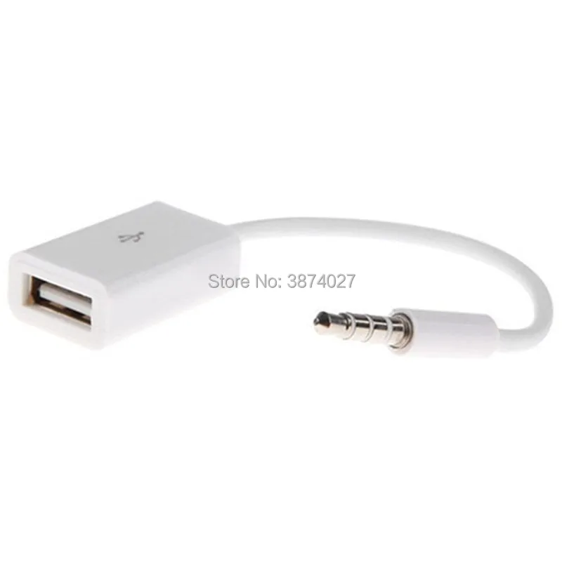 3 5 мм штекер AUX аудио разъем к USB 2 0 гнездо конвертер кабель для автомобиля MP3