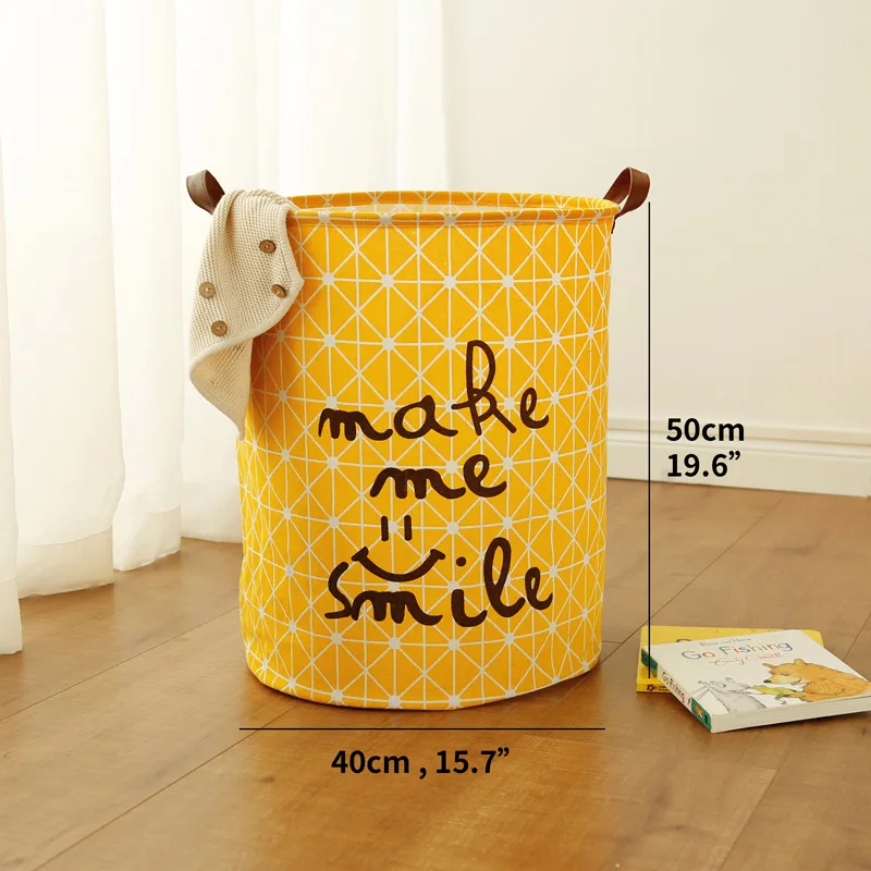 Smile-Large Tyvek корзина для белья полотняная игрушка коробка для хранения с гибким шпоном коричневая бумажная сумка burlywood грязная одежда Органайзер корзина - Цвет: Smile-Large