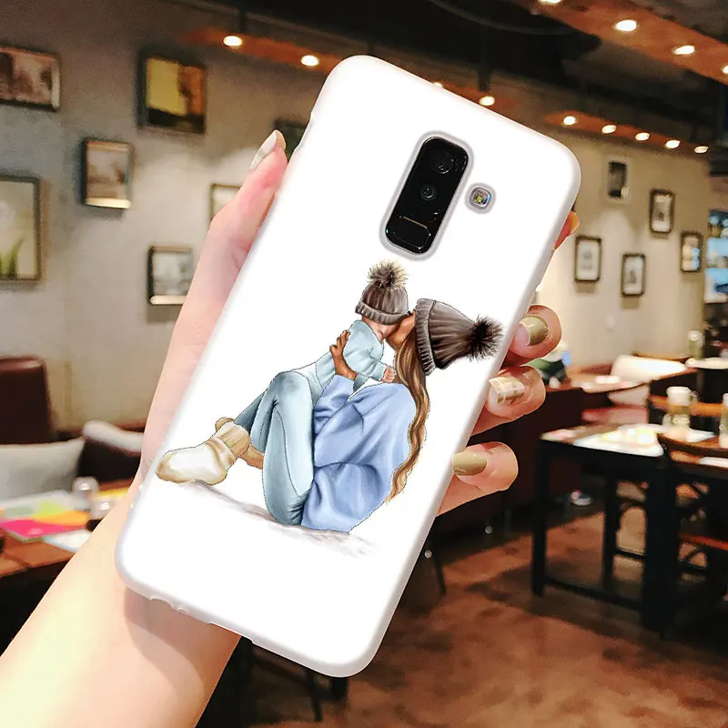 Style 14 Мягкий силиконовый чехол для телефона для мам и детей с принтом для девочек для samsung Galaxy A70 A50 A40 A9 A8 A7 A6 A5 A3 плюс крышка - Цвет: Style 14