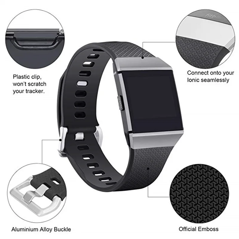 Сменные аксессуары для спортивного ремешка браслеты Fitbit Ionic band силиконовые умные