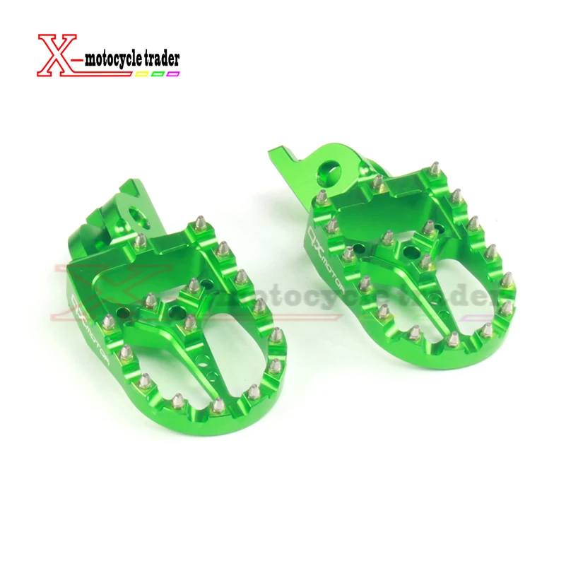 ЧПУ Заготовка MX подножки подставки педали QXmotor для KAWASAKI KLX450R 2008 2013 KX450F 2007 2016 KX250F 2006