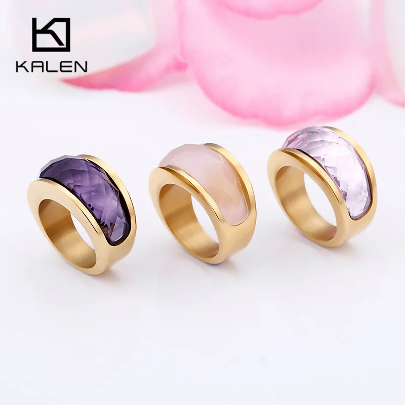 Новые богемные золотые кольца KALEN из нержавеющей стали с Болгарией для женщин