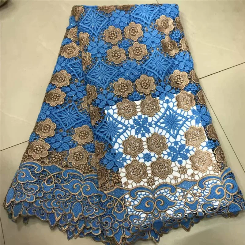 

2019 Latest African Lace Fabric 2019 Embroidered Nigerian Laces Fabric Bridal High Quality French Guipure Lace Fabric For Women