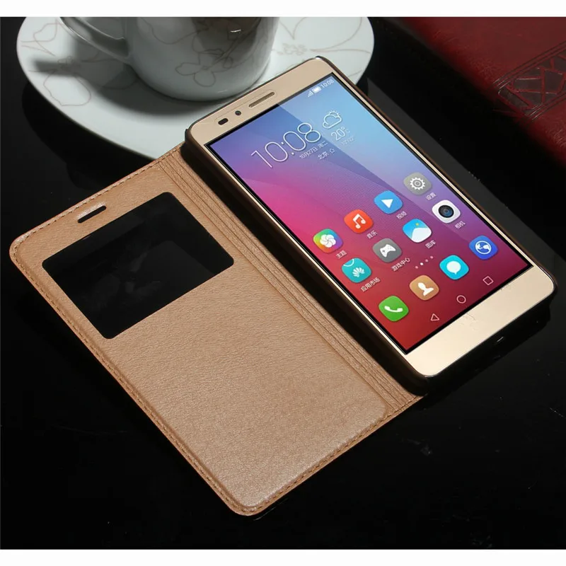 CYBORIS для Huawei Honor 6X чехол из натуральной коровьей кожи 5X KIW L21 с окошком и подставкой