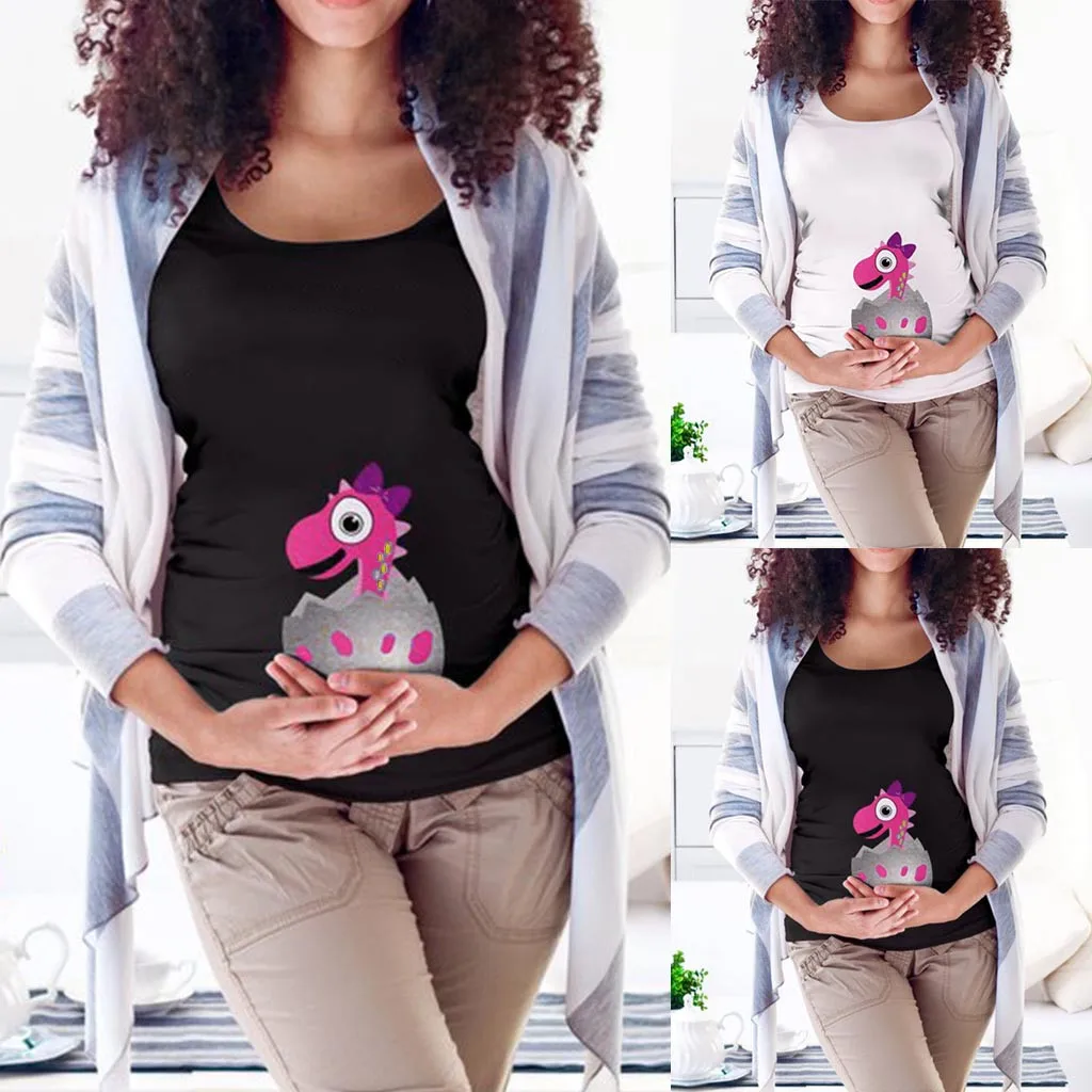 Женская одежда для беременных 2019 рубашка с надписью мама пасхальное яйцо