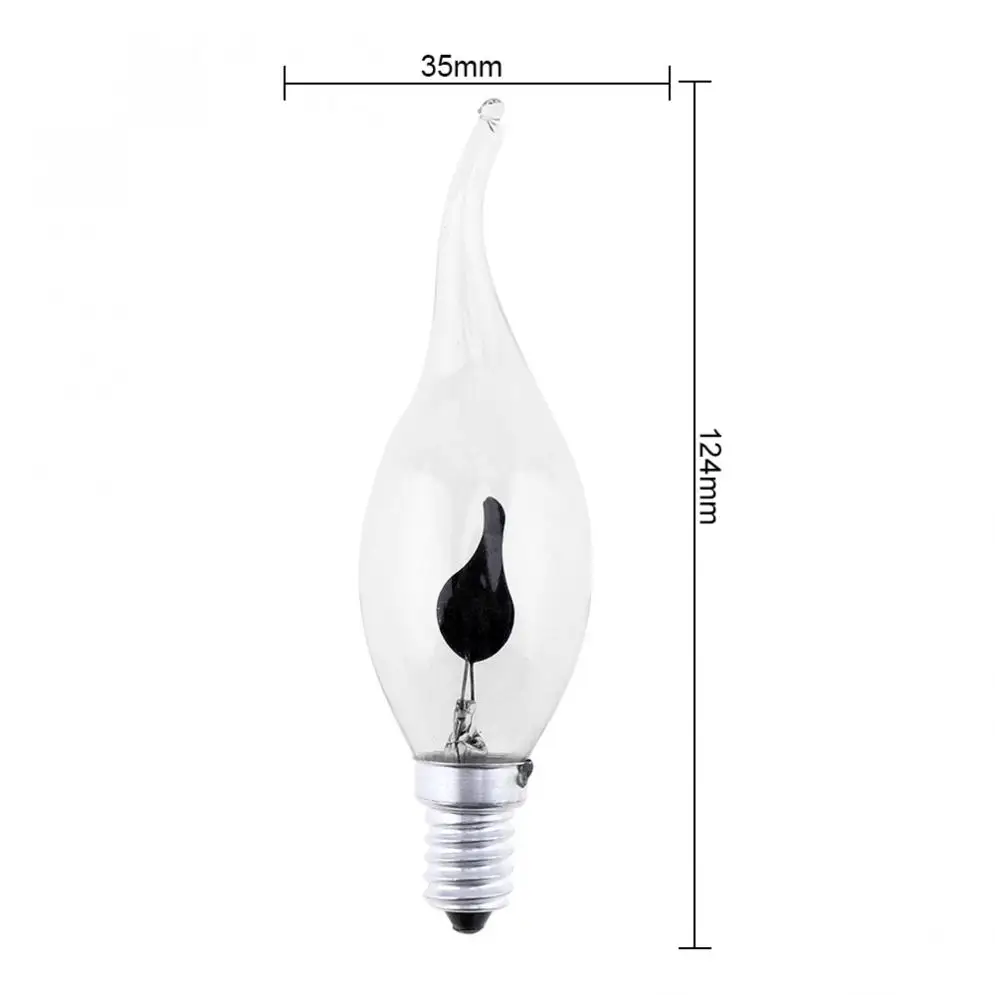 

1W C35 Edison E14 Flame Draft Bubble Screw Vintage Energy Saving Decorative Light Bulb for Holiday/Christmas/Interior Decoration