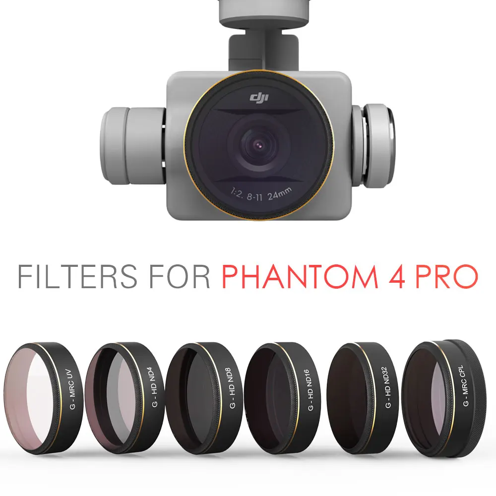 PGYTECH DJI phantom 4 Pro аксессуары фильтры для объектива UV ND4 8 16 32 CPL фильтр Дрон gimbal RC