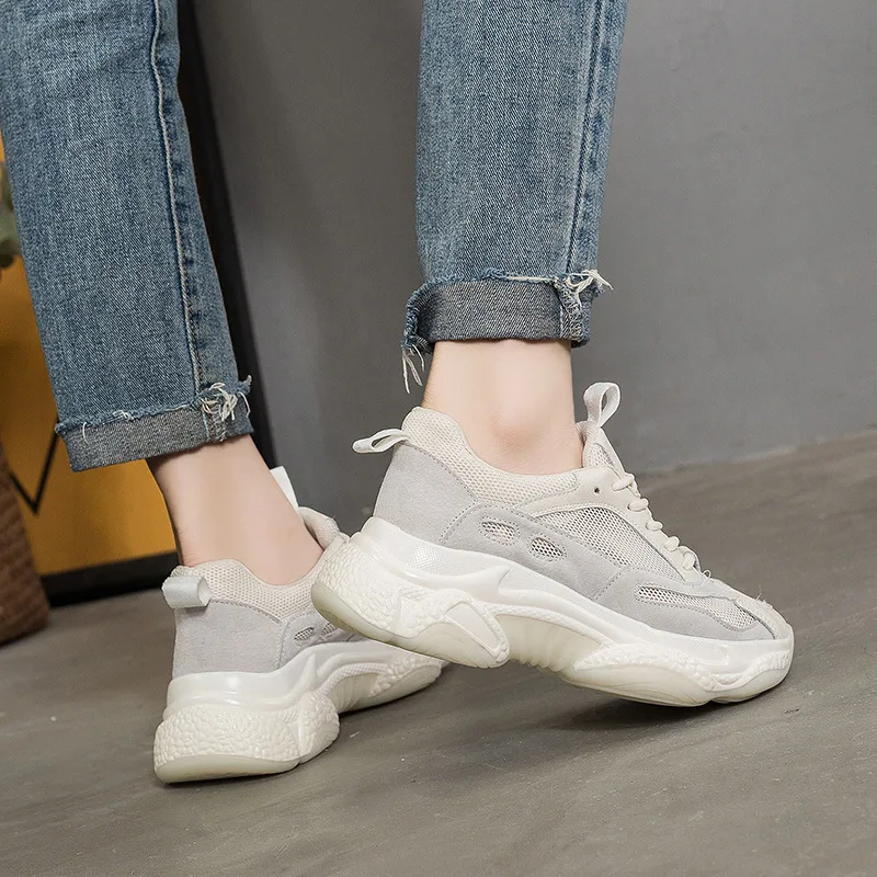 Кроссовки женские на платформе повседневная обувь массивной подошве модные