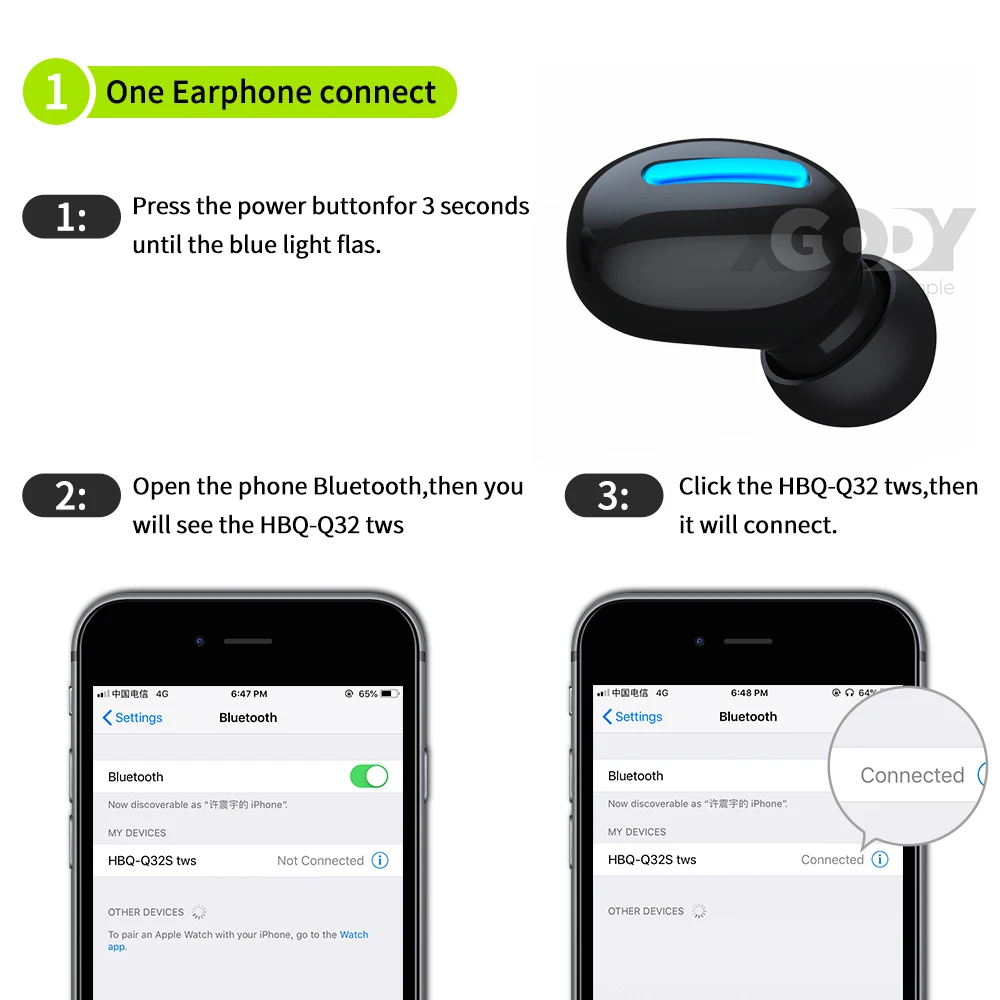 TWS Q32 Bluetooth наушники 5 0 мощный светодиодный дисплей Беспроводная мини гарнитура