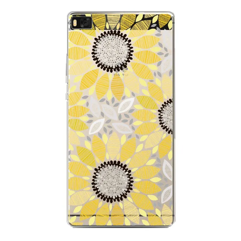Мягкий прозрачный ТПУ чехол для телефона huawei P10plus P8 P9lite honor 3c 4c 6a 7 8 9 5c Coque Flora с