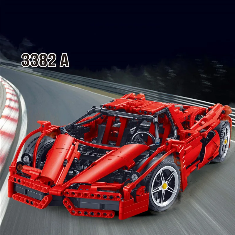 Новинка 1367 шт. техника формула скорость чемпионы гонщик F1 модель автомобиля 1:8 строительные блоки кирпичи MOC DIY Развивающие игрушки для детей - Цвет: red