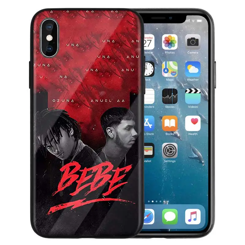 Винтажный чехол Anuel Aa Ozuna чехол для iPhone 7 для iPhone X 7 6 8 Plus, чехол из закаленного стекла для iPhone 11 11Pro XS MAX XR Shell - Цвет: 09