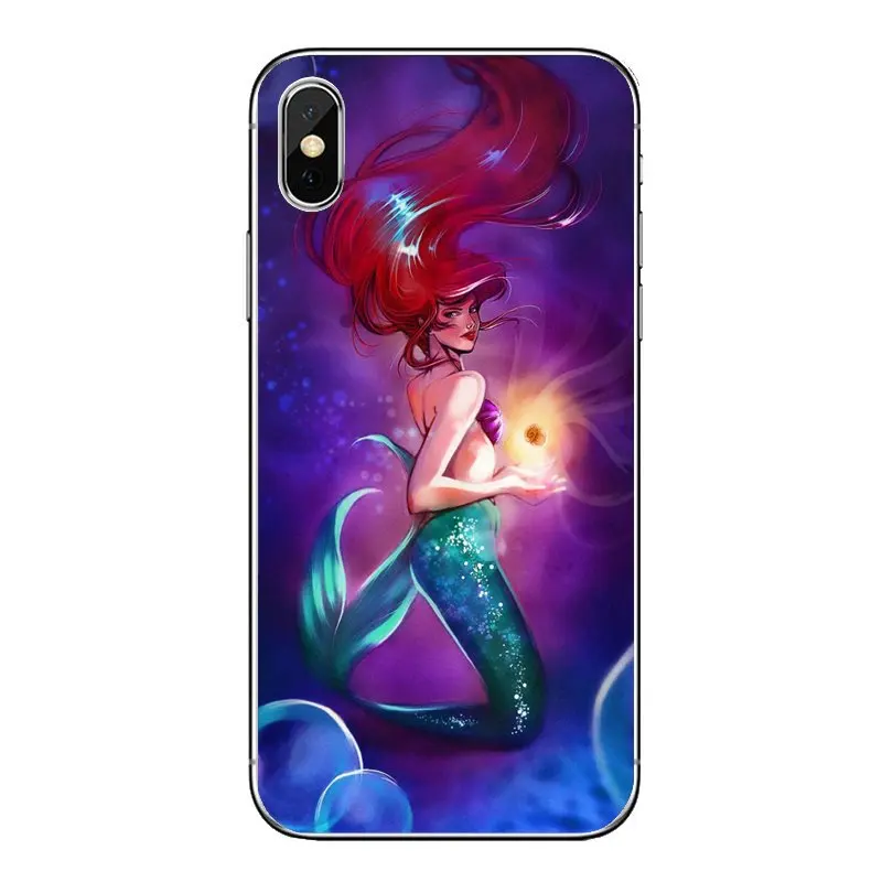 Для iPod Touch iPhone 4 4S 5 5S 5C SE 6 6S 7 8 X XR XS Plus MAX мягкие чехлы с рисунками животных Русалочки