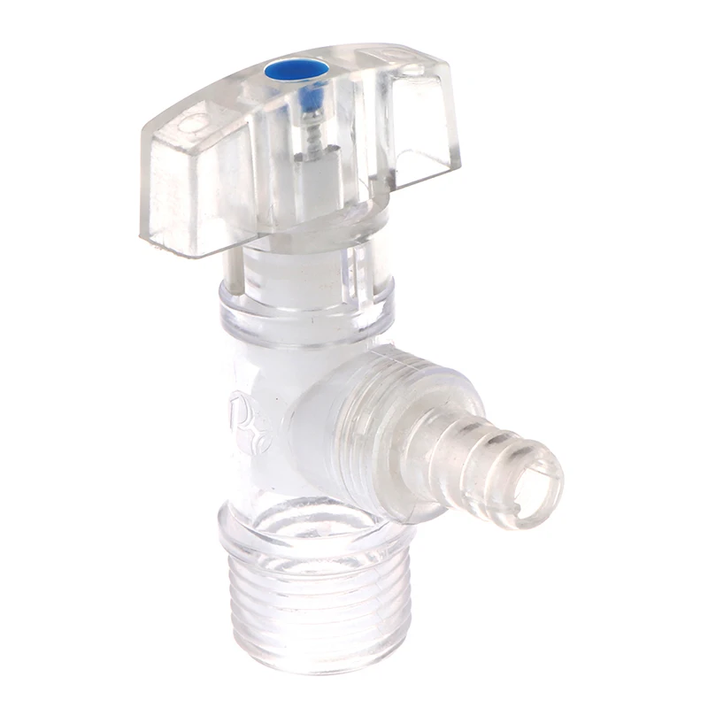 

1PCS Plastic 1/2" Male Thread PC Soft Pipe Water Tap Garden Irrigation Connector Transparent Faucet Triangle Valve