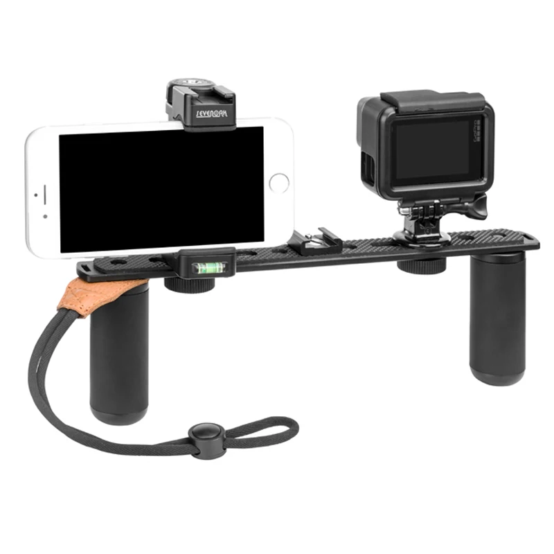Sevenoak SK PSC4 с двойной ручкой стабилизатор для iPhone Android смартфон GoPro SJCAM спортивная