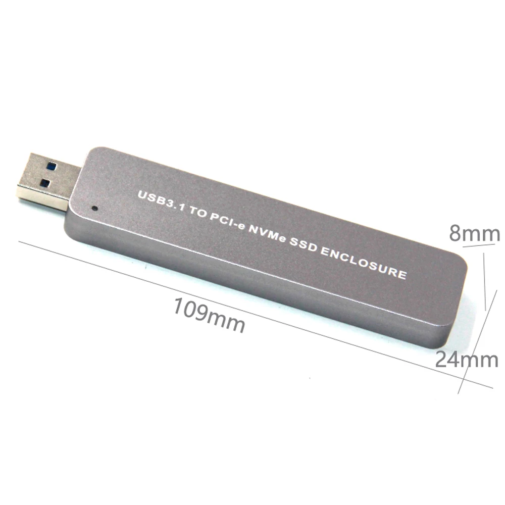USB3.1 Type-A to PCI-E NGFF Portable Box M key NVME PCI Express M.2 SSD HDD Enclosure for Samsung 960 970 EVO PRO images - 6