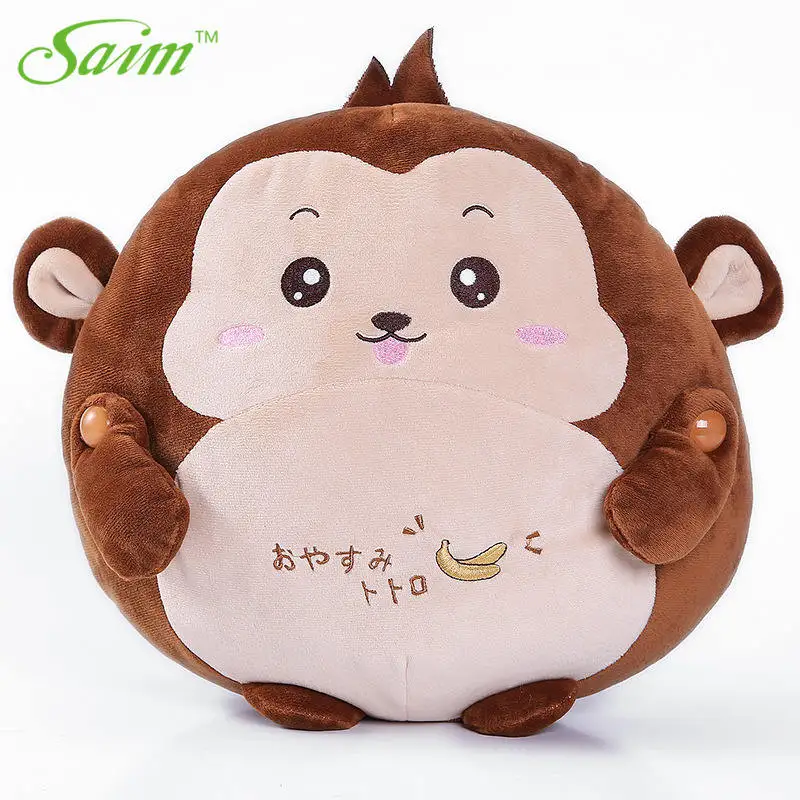 Brown Monkey Saim, 220 В, сумка для горячей воды, электрическая зимняя грелка для рук, мультяшная кукла, грелка, ручная зарядка, сумка для горячей воды, карман - Цвет: Brown Monkey