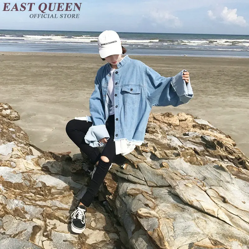 Джинсовая куртка 2018 Женская одежда в стиле Харадзюку японском панк зимняя