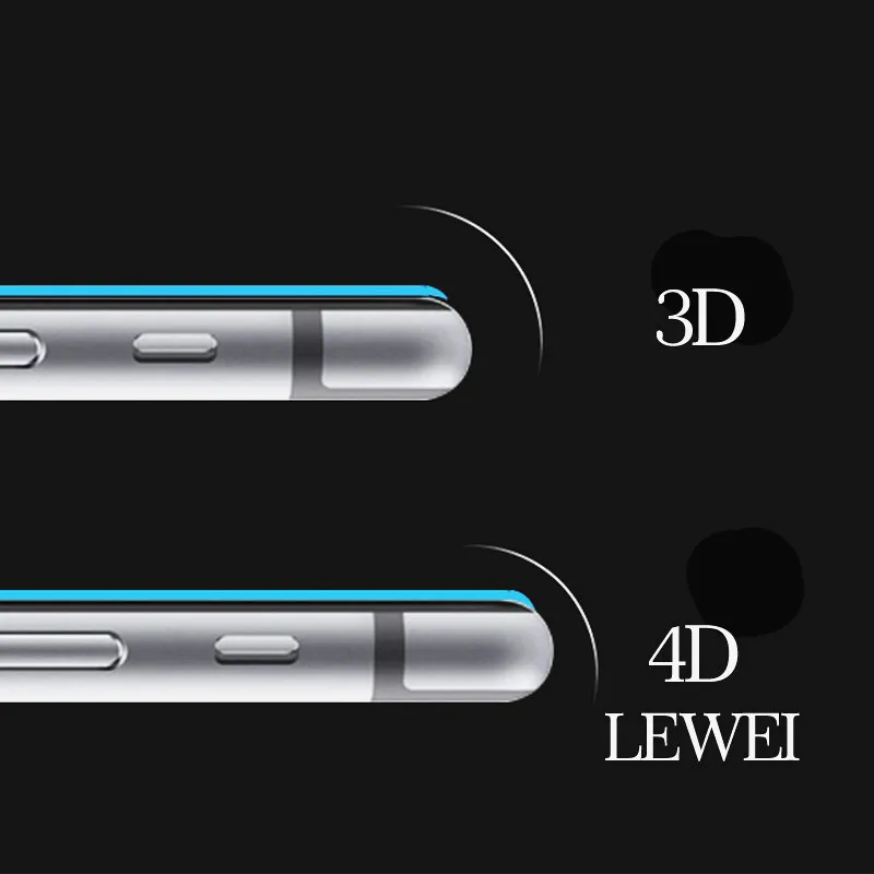 Shuohu закаленное стекло для IPhone 6 6S 7 4D изогнутая Премиум Защитная пленка экрана Plus |