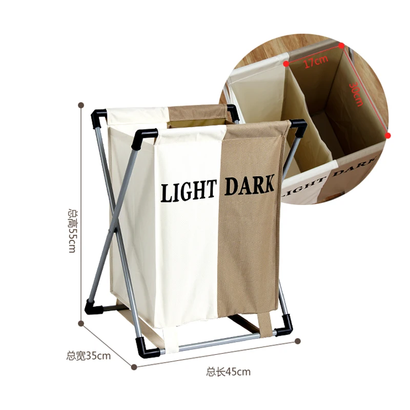 ORZ модная корзина для белья Складная Толстая оксфордская опалубка две сетки