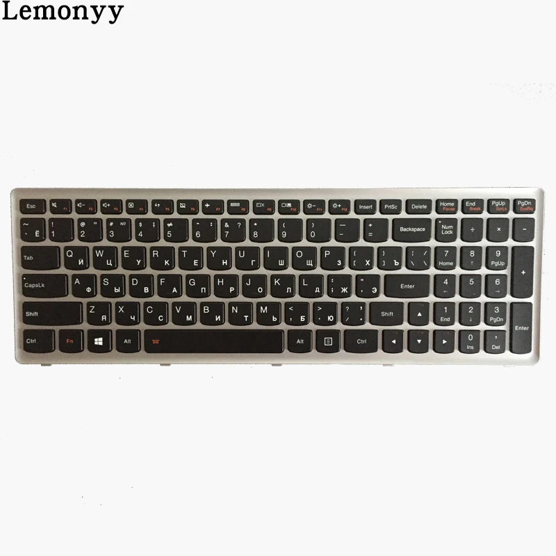 Новая русская клавиатура для lenovo IdeaPad Flex 15 Flex15 G500S G505S S500 S510 S510P Z510 серебристо-серая