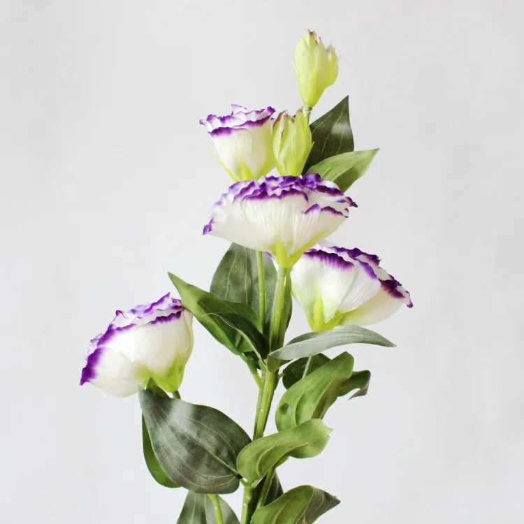 06 6 голов/Букет Eustoma искусственные шелковые цветы для дома окно аксессуар для балконов украшения поддельные Флорес фотографии фоны - Цвет: 06