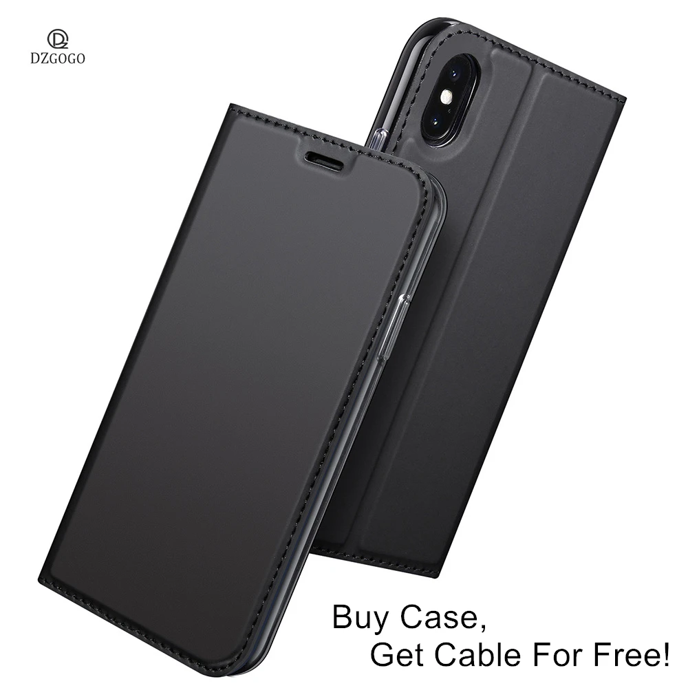Чехол книжка из искусственной кожи серии DZGOGO ISKIN для iPhone X 7 8 Plus 6 6S чехол подставка