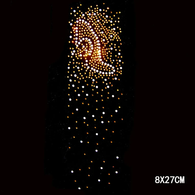 Прозрачные стразы сделай сам горячая фиксация аппликация из страз узор одежда с