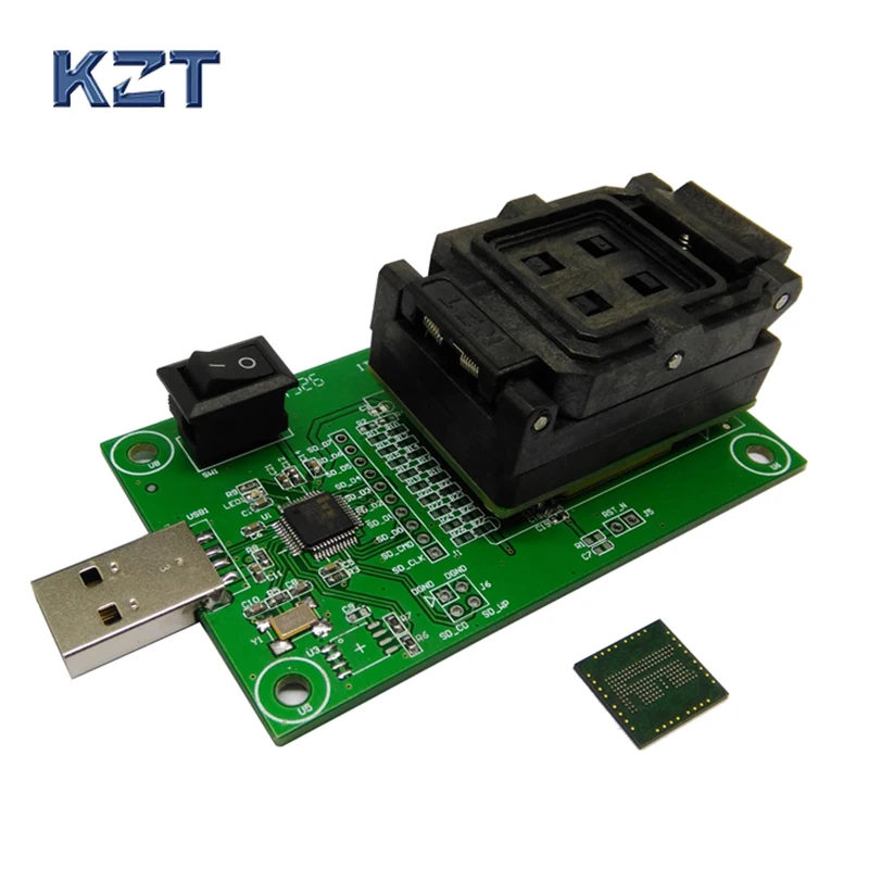 Разъем eMCP162 для USB BGA162 BGA186 тестирования размер чипа 11 5*13 мм программатор eMCP