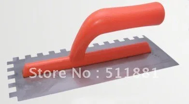 NCCTEC square notch trowel 10mm x 10mm teeth 12'' long plastic Soft Grip