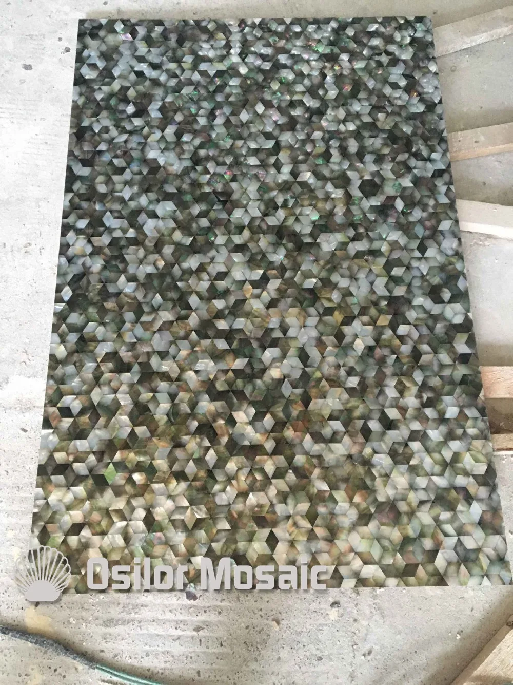 Натуральный черный цвет треугольный узор 100% Морская раковина черная