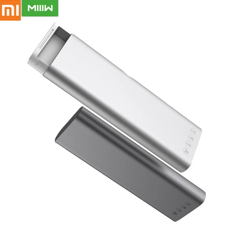Xiaomi Mijia металлическая коробка для канцелярских принадлежностей MIIIW портативный чехол-карандаш для наушников Кабельный органайзер алюминиевый корпус кнопочный переключатель для школы и офиса