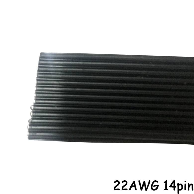 Медный провод 22AWG 0.3mm2 силиконовый кабель 14p Высокая температура параллельная линия 22AWG OD 23.8mm2 черная луженая медная линия 5 м 10 м