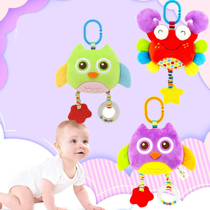 Детская коляска-погремушка аксессуары милые мягкие Мультяшные животные Детские