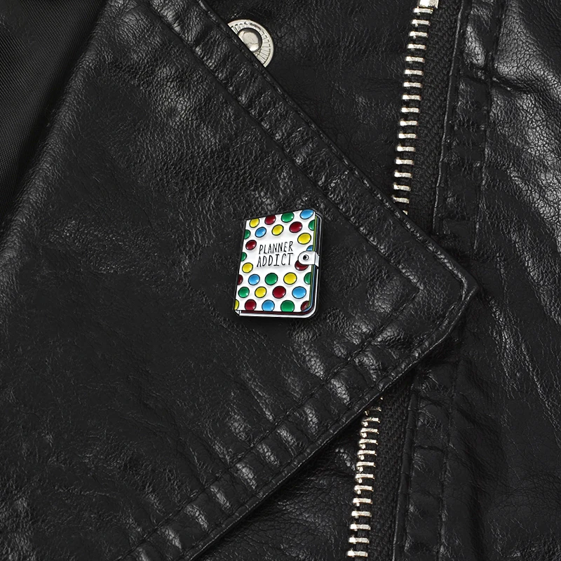 Классическая Брошь в виде мультяшной книжки радуга планер с волнистыми точками