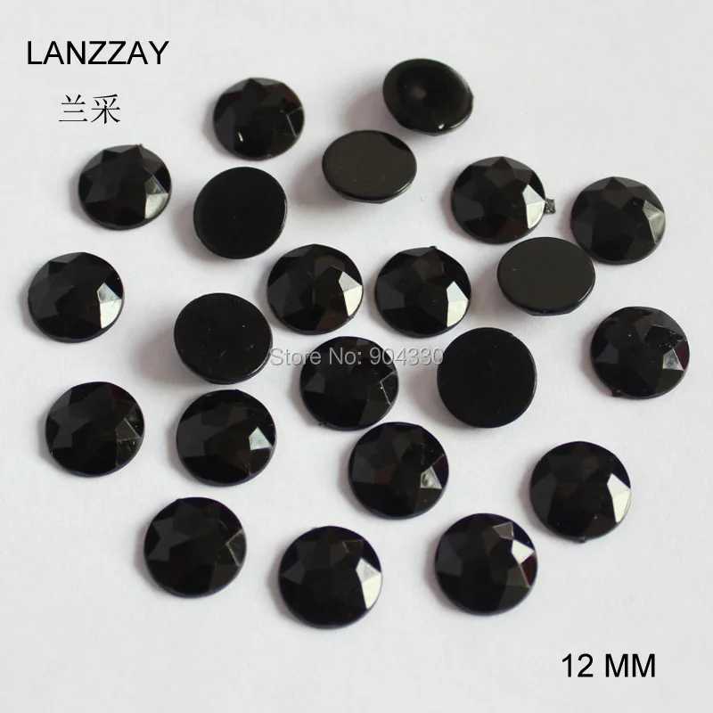 LANZZAY 200 шт. смешивания цветов 12 мм круглый горный хрусталь треугольные граненые
